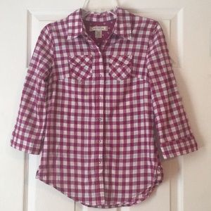 Arizona Plaid Button-down Shirt. Small